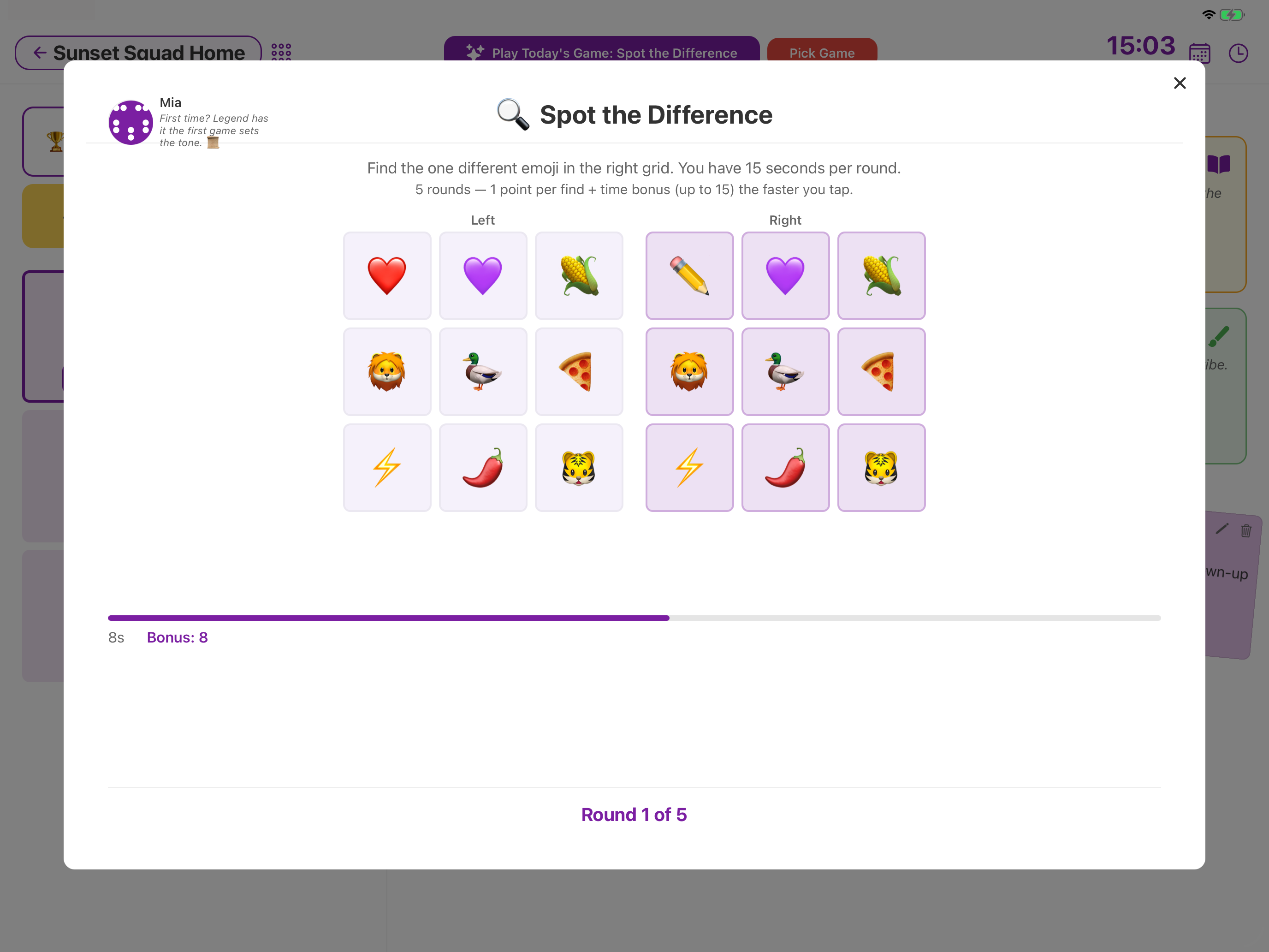 Chorish on iPad daily mini-games: a playful breather between chores